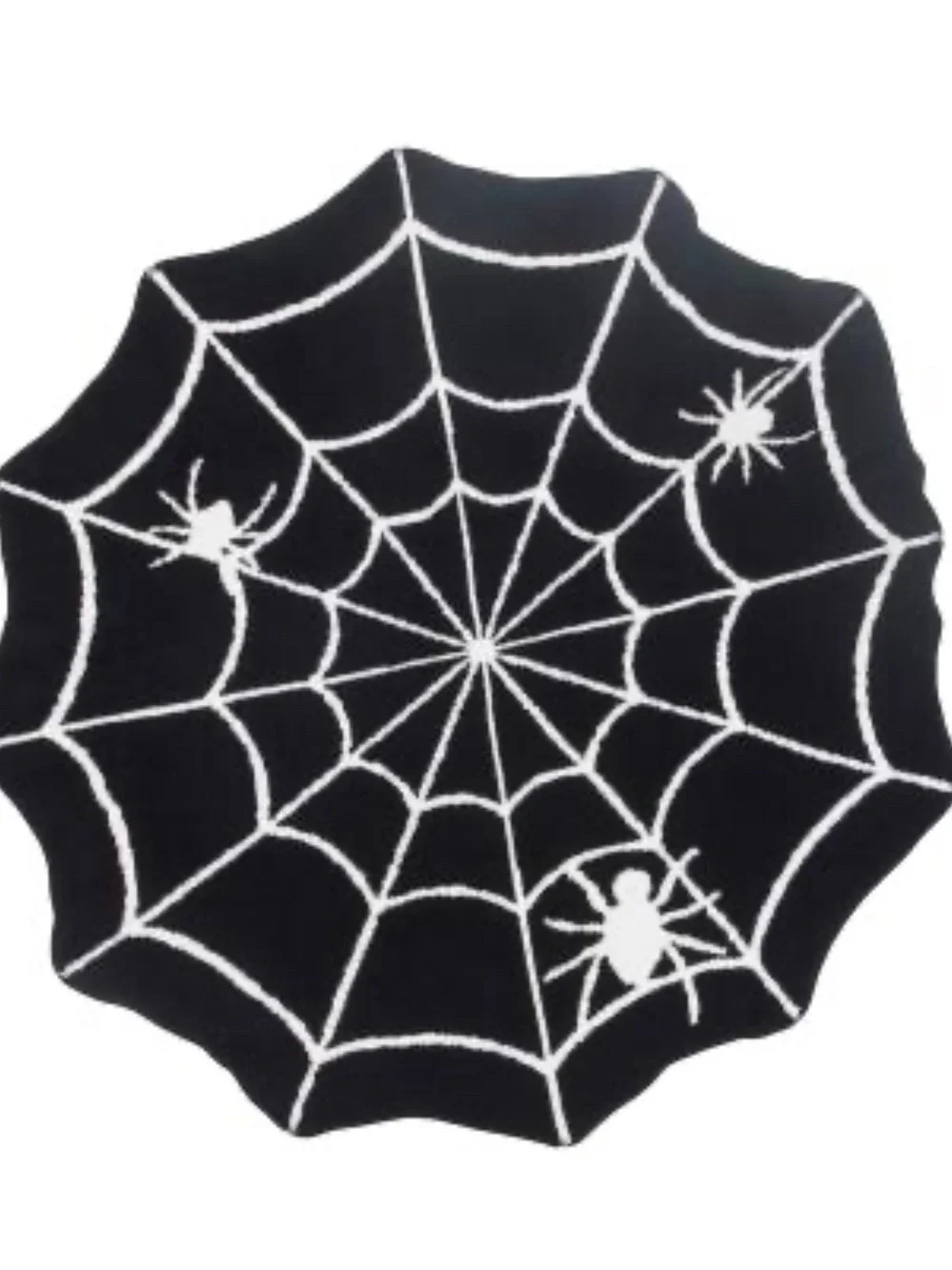 cupcakes & cashmere Black and White Spider Web Throw